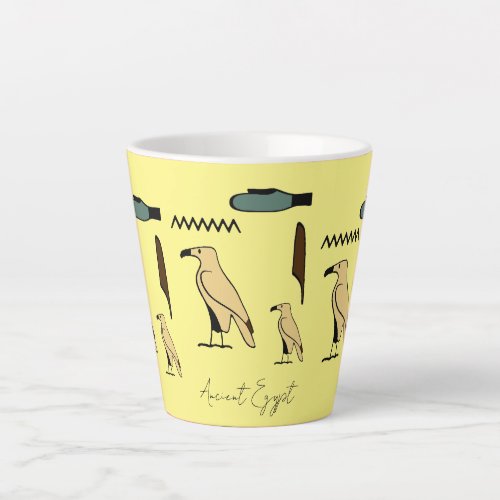 Diana Name in Hieroglyphs symbols of ancient Egypt Latte Mug