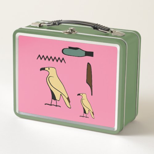 Diana Name in Hieroglyphs symbols of ancient Egypt Metal Lunch Box