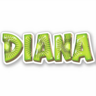 Diana Name Kiwi Design Decal Sticker