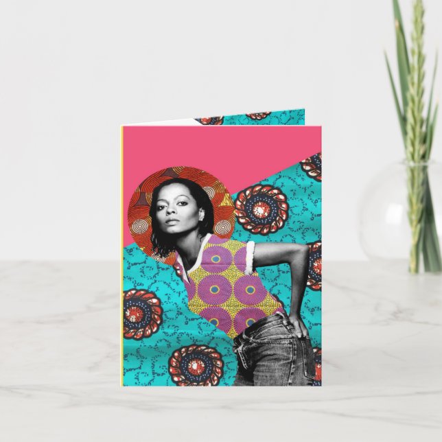 Diana Ross African Cloth Greetings Card (Front)