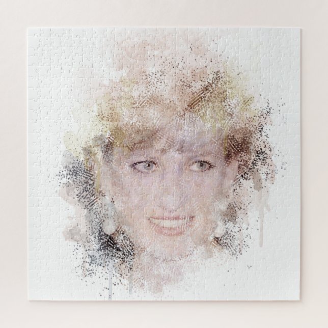 Diana The People's Princess Watercolor Portrait Jigsaw Puzzle (Vertical)
