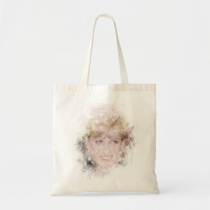 Diana The People's Princess Watercolor Portrait Tote Bag