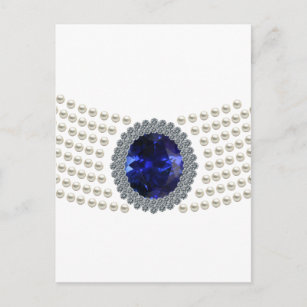 Diana's Sapphire Choker Necklace Postcard