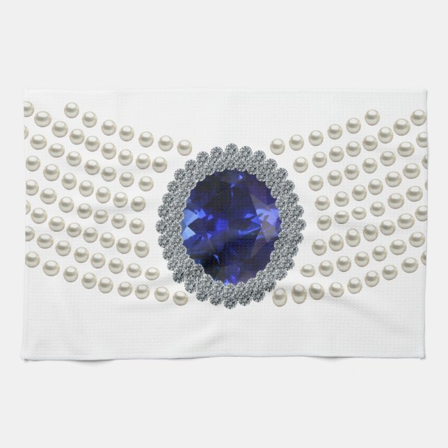 Diana's Sapphire Choker Necklace Towel (Horizontal)