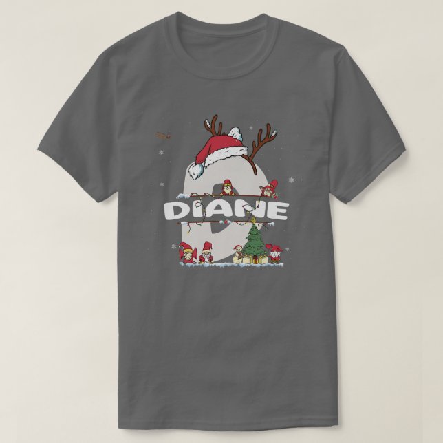Diane Christmas  w Diane Name for funny Xmas  T-Shirt (Design Front)