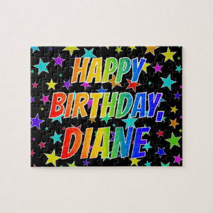 "DIANE" First Name, Fun "HAPPY BIRTHDAY" Jigsaw Puzzle