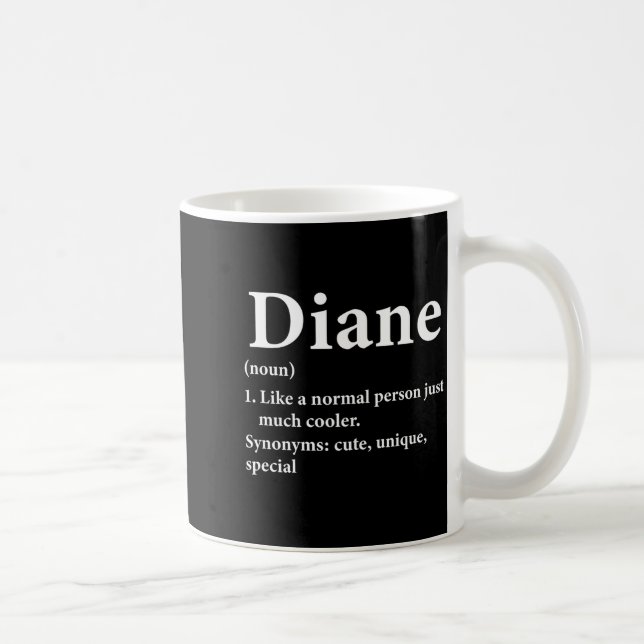 Diane Name Definition Funny D  Coffee Mug (Right)