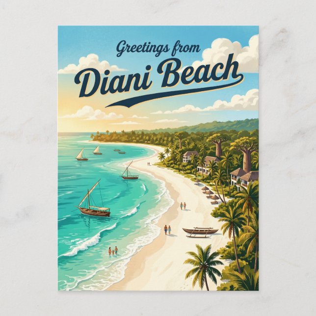 Diani Beach Kenya Postcard (Front)