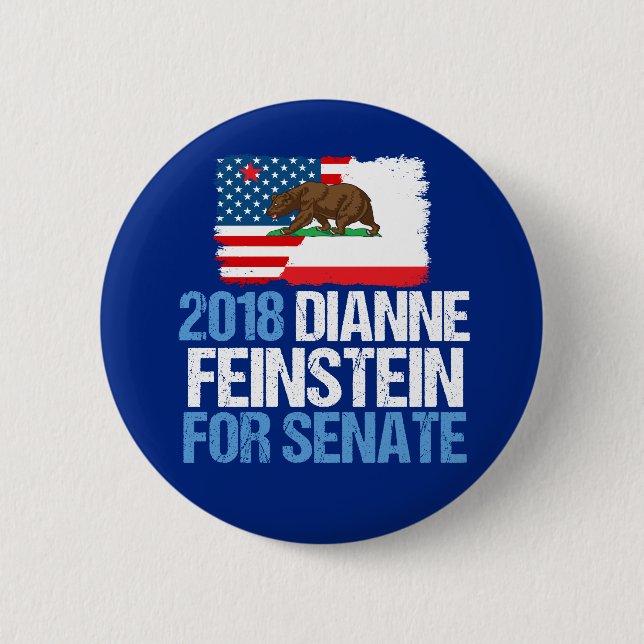 Dianne Feinstein for California Senate 2018 Button (Front)
