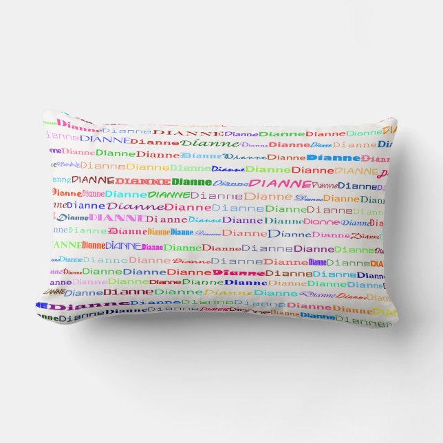 Dianne Text Design II Lumbar Pillow (Front)
