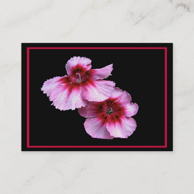 Dianthus Blossoms ATC Business Card (Front)