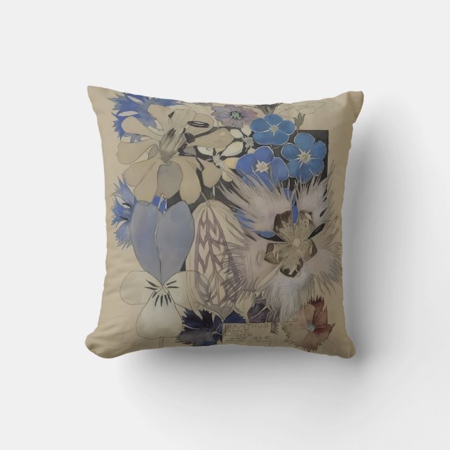 Dianthus by Charles Mackintosh Throw Pillow (Front)