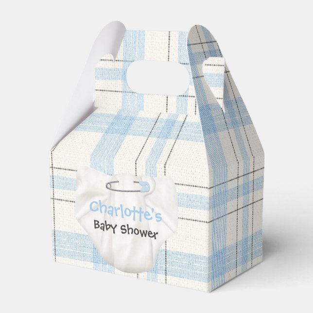 Diaper Baby Shower Favor Box (Front Side)