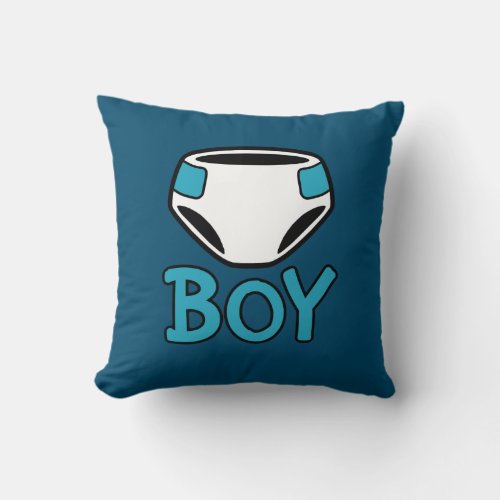 DIAPER BOY THROW PILLOW