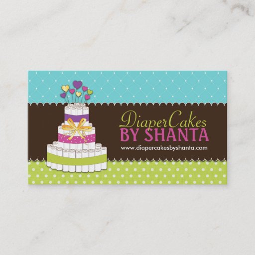 Customizable Diaper Cake Business Cards