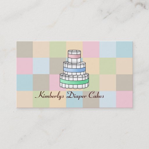Customizable Diaper Cake Business Cards