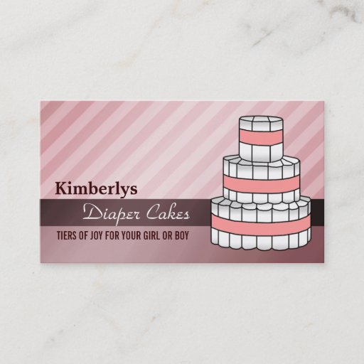 Customizable Diaper Cake Business Cards