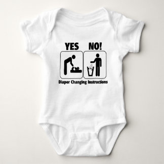 Diaper Changing Instructions Baby Bodysuit
