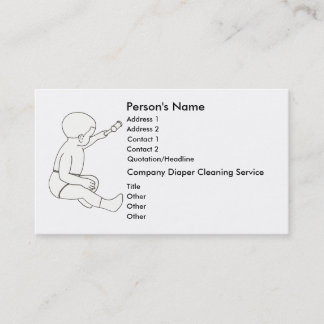 Diaper Cleaning Service Business Cards