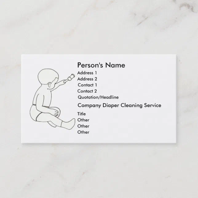 Diaper Cleaning Service Business Cards Zazzle