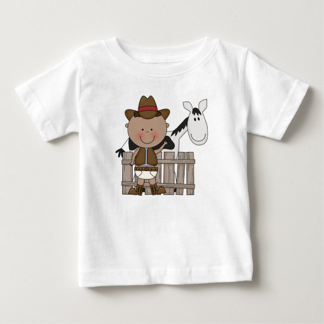 Diaper Derby Cowboy Pony Infant Toddler Boys Baby T-Shirt (Front)
