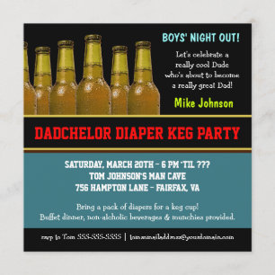 Diaper Keg - Dadchelor Beer Party Invitations