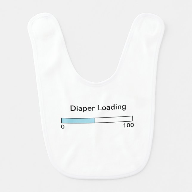 "Diaper Loading" Baby Bib (Front)