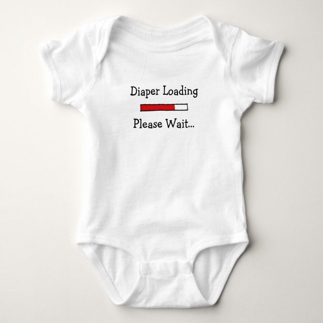 Diaper Loading... Baby Bodysuit (Front)