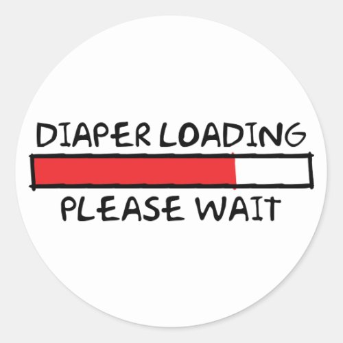 Diaper Loading Classic Round Sticker