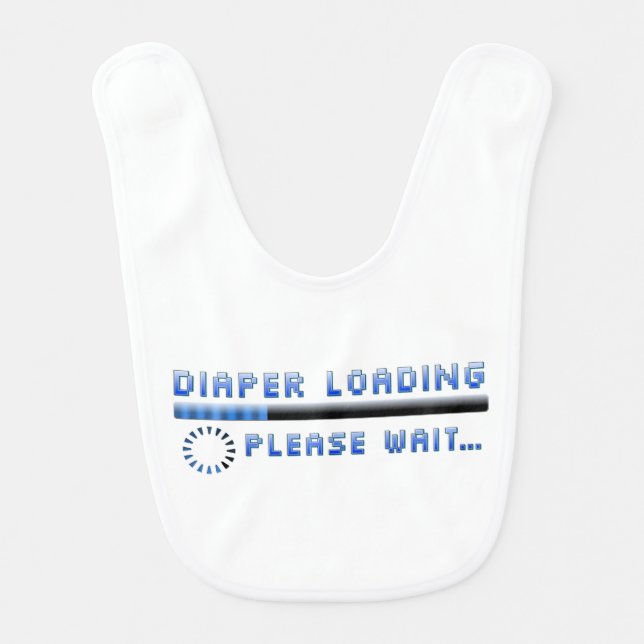 Diaper Loading Please Wait Bib (Front)