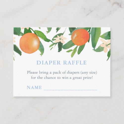 Diaper or Book Raffle Ticket Boy Baby Shower Enclosure Card
