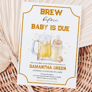 Diaper Party Brew Before Baby is Due Baby Shower Invitation