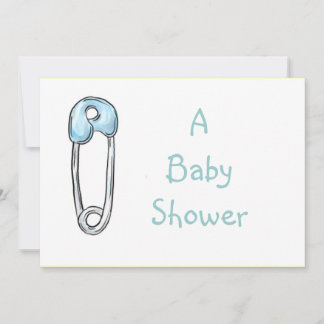 Diaper PIn, Baby Shower Invitation