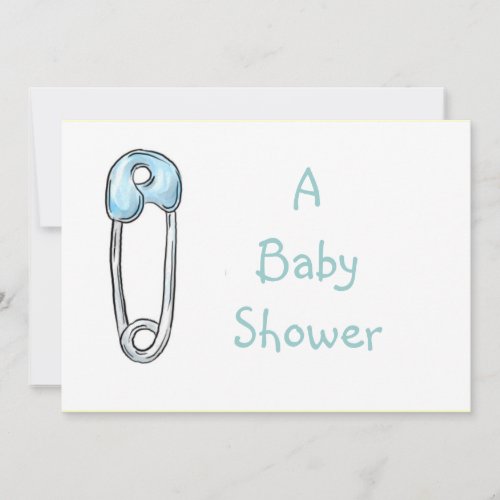 Diaper PIn Baby Shower Invitation