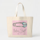 Diaper Pin On Pink, Baby Stuff Bag at Zazzle