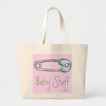 Diaper Pin On Pink  Baby Stuff Bag by Bonnie_Baby at Zazzle