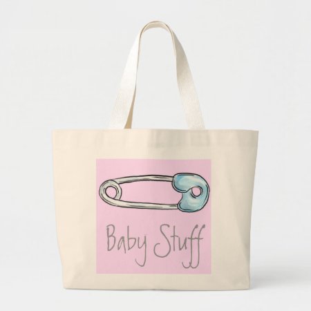 Diaper Pin On Pink, Baby Stuff Bag