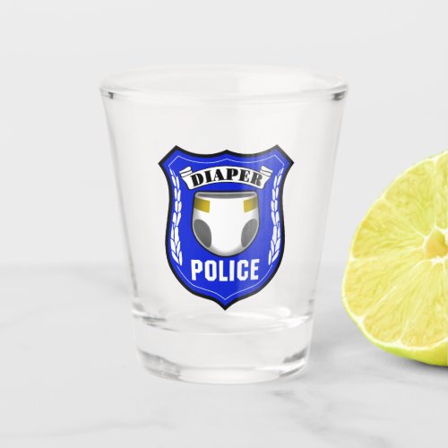 DIAPER POLICE SHOT GLASS