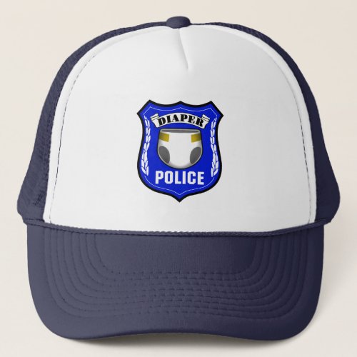 DIAPER POLICE TRUCKER HAT