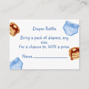Diaper raffle baby boy shower enclosure card