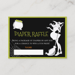 Diaper Raffle Baby Brewing Witch Halloween Enclosure Card