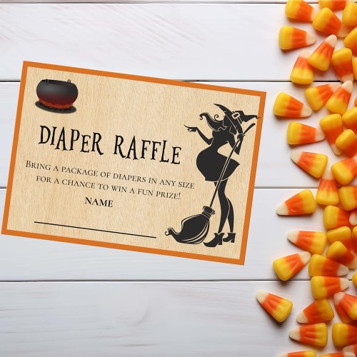 Diaper Raffle Baby Brewing Witch Halloween Enclosure Card