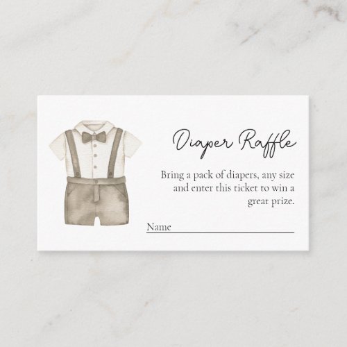 Diaper Raffle Baby Enclosure Card