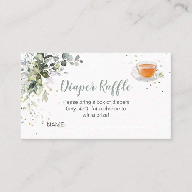 Diaper Raffle Baby is Brewing Card (Front)