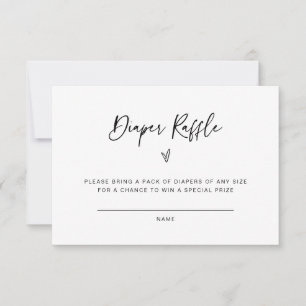 Diaper Raffle Baby Shower Activity Game Card F201