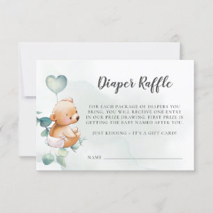 Diaper Raffle Baby Shower Card
