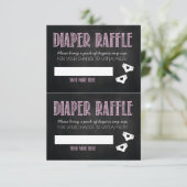 Diaper Raffle Baby Shower Cards (Standing Front)