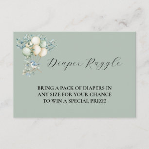 Diaper Raffle Baby shower Enclosure Card Details