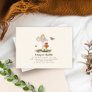 Diaper Raffle Baby Shower Insect Woodland Mushroom Enclosure Card