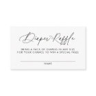 Diaper Raffle Baby Shower Insert